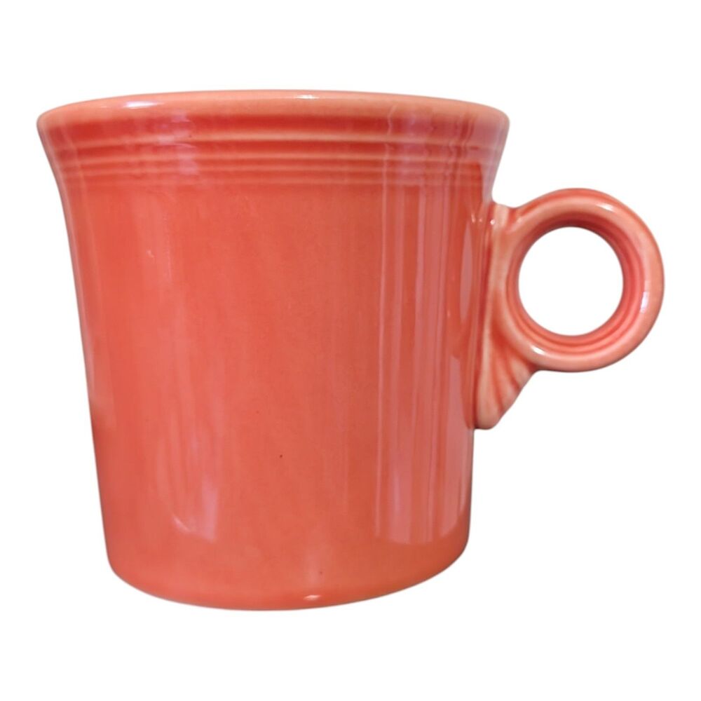 Fiesta Fiestaware Persimmon Orange Ring Handle Tom & Jerry Coffee Mug Cup USA